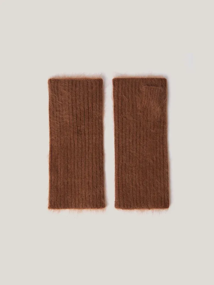 Women Halo Cashmere Mittens Ginger Jigsaw Hats and Gloves