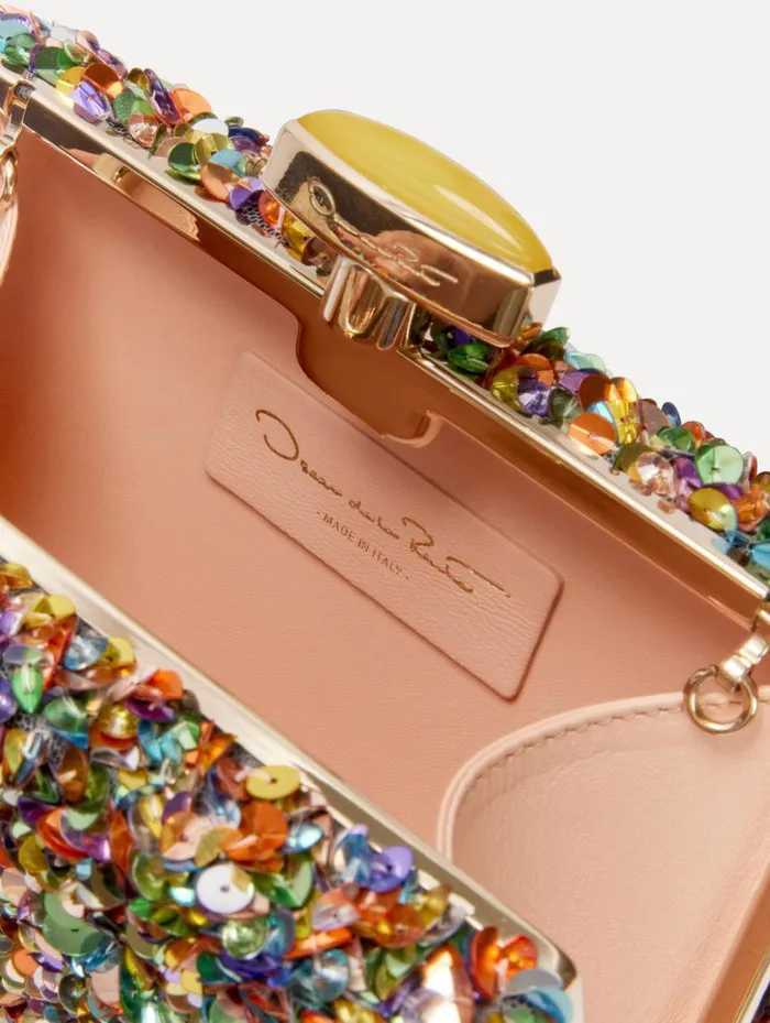 Women Handbags Oscar De La Renta Confetti Sequin Embroidered Minaudiere Rainbow Women Handbags Oscar De La Renta Confetti Sequin Embroidered Minaudiere Rainbow