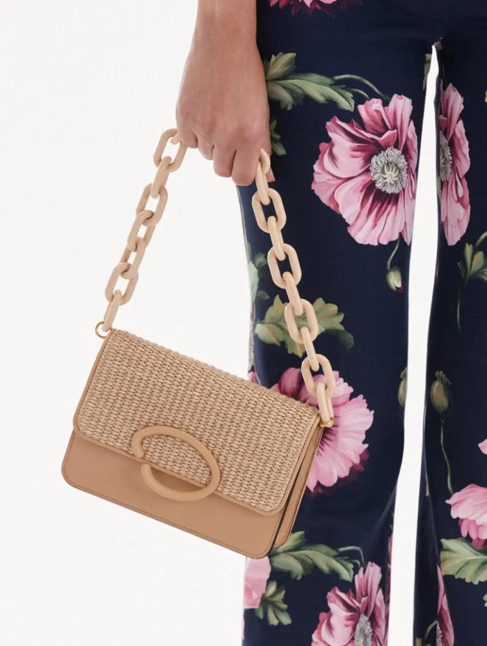 Women Handbags Oscar De La Renta Raffia Woven O Pochette Natural Women Handbags Oscar De La Renta Raffia Woven O Pochette Natural