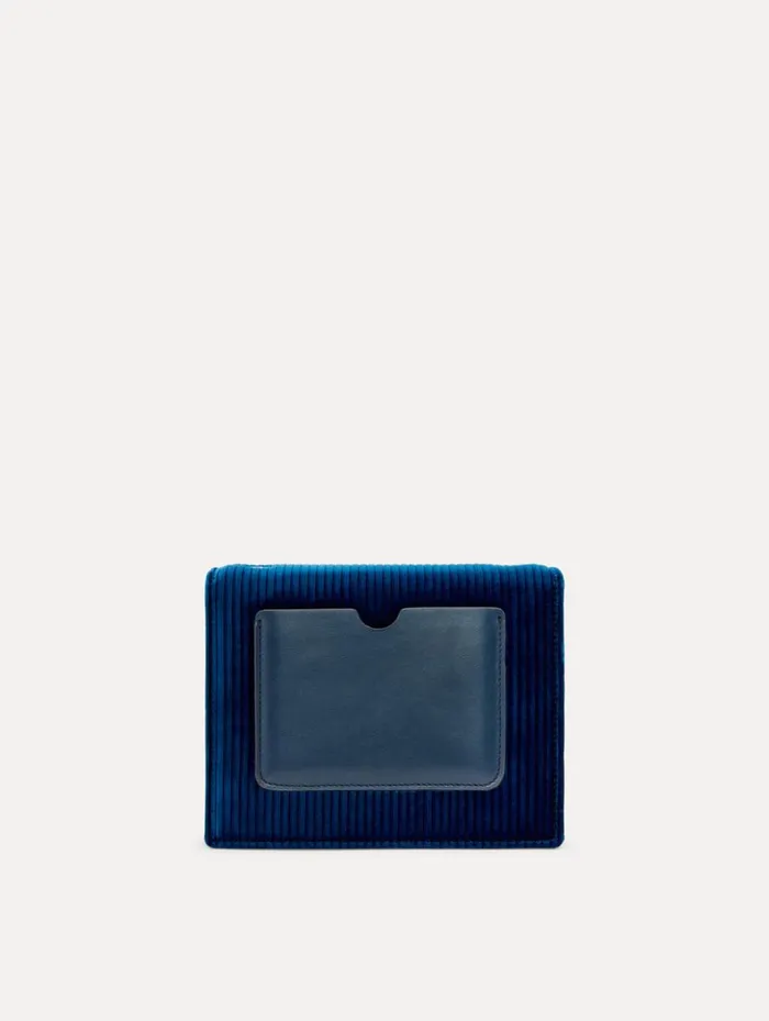 Women Handbags Oscar De La Renta Stripped Velvet Mini TRO Bag Navy Women Handbags Oscar De La Renta Stripped Velvet Mini TRO Bag Navy