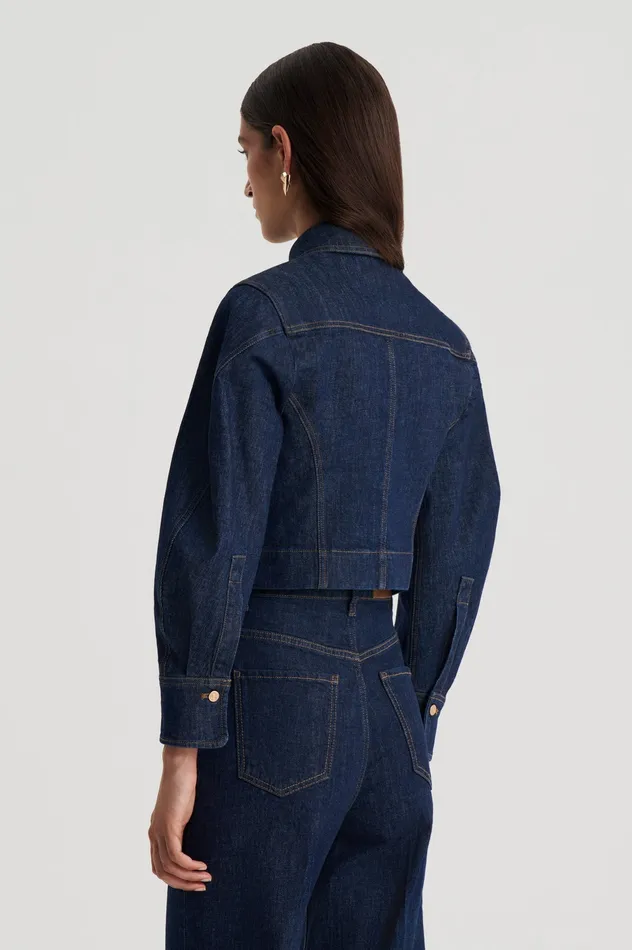 Women Jackets Scanlan Theodore DENIM JACKET INDIGOB Women Jackets Scanlan Theodore DENIM JACKET INDIGOB