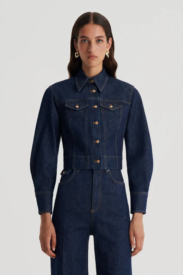 Women Jackets Scanlan Theodore DENIM JACKET INDIGOB Women Jackets Scanlan Theodore DENIM JACKET INDIGOB