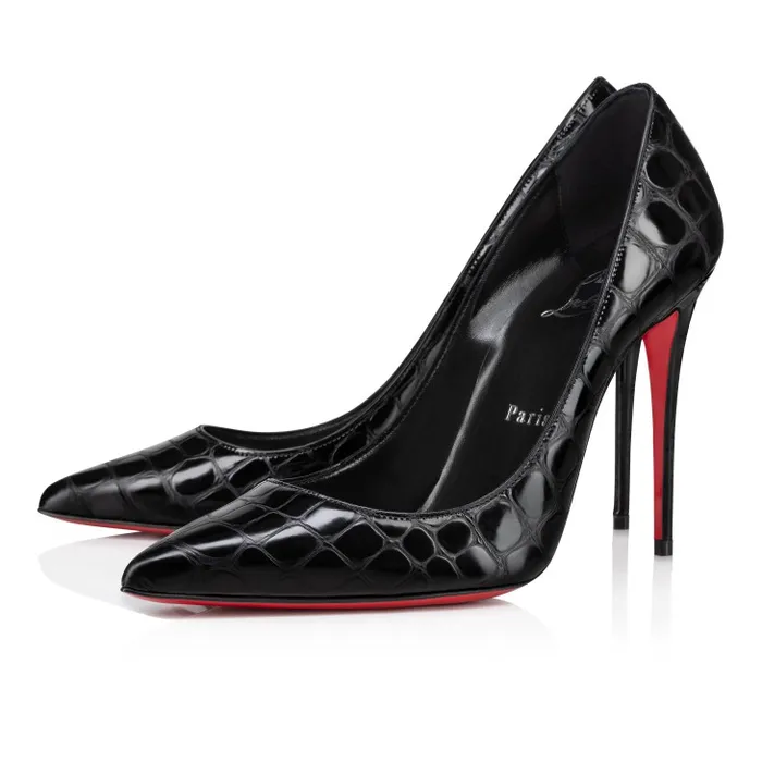 Women Kate 100 Mm Pumps 8211 Alligator Embossed Calf Leather 8211 Black Christian Louboutin Pumps Women Kate 100 Mm Pumps 8211 Alligator Embossed Calf Leather 8211 Black Christian Louboutin Pumps