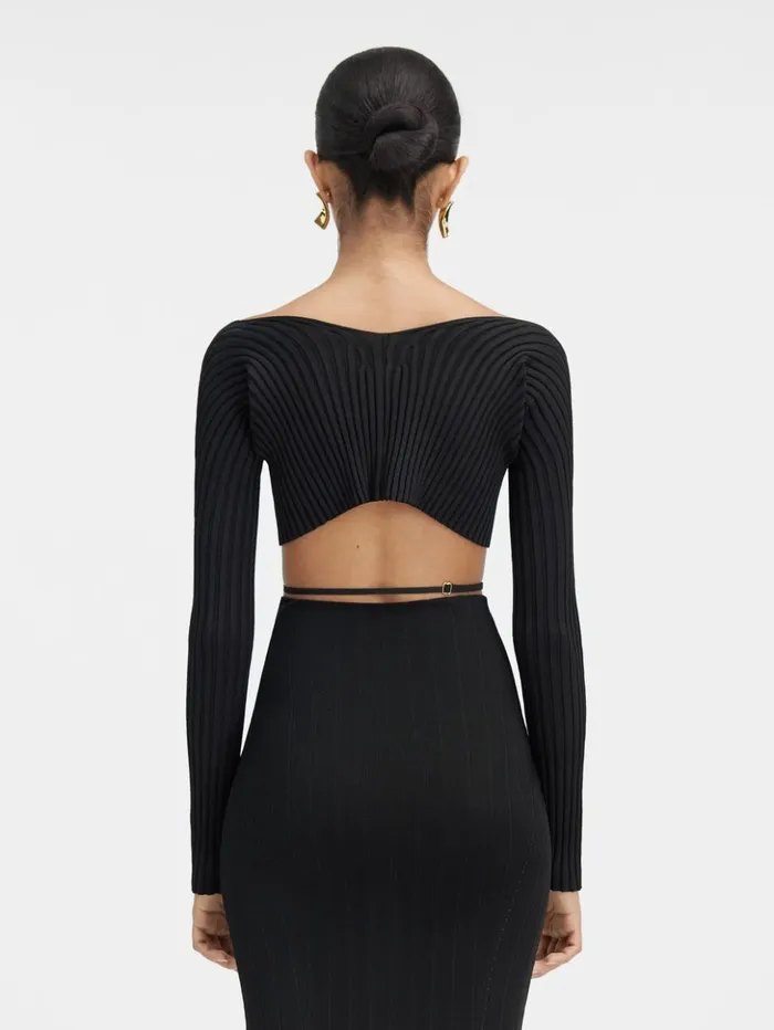 Women Knits JACQUEMUS The Pral Knit Black Women Knits JACQUEMUS The Pral Knit Black