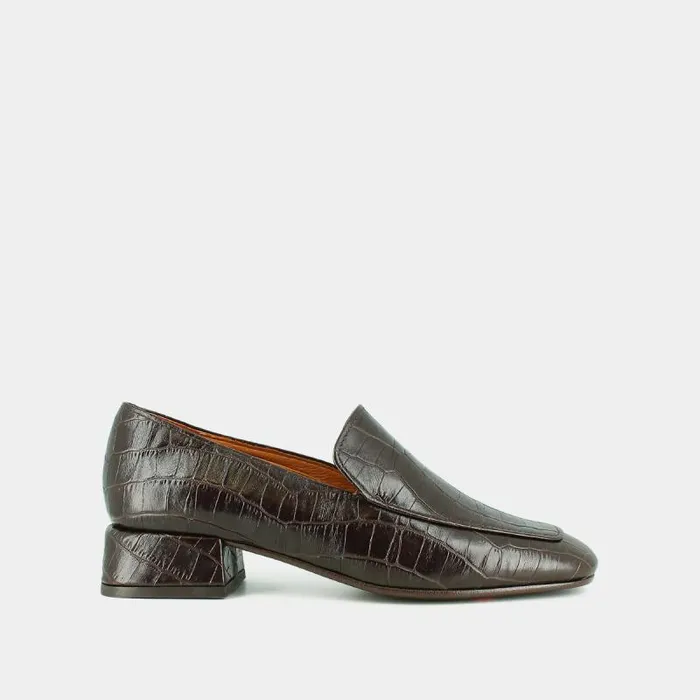 Women Loafers With Rounded Toes Brown JONAK Loafers