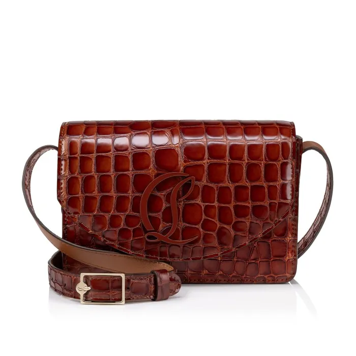 Women Loubi54 Crossbody Bag 8211 Alligator Embossed Calf Leather 8211 Acajou Christian Louboutin Crossbody Bags Women Loubi54 Crossbody Bag 8211 Alligator Embossed Calf Leather 8211 Acajou Christian Louboutin Crossbody Bags