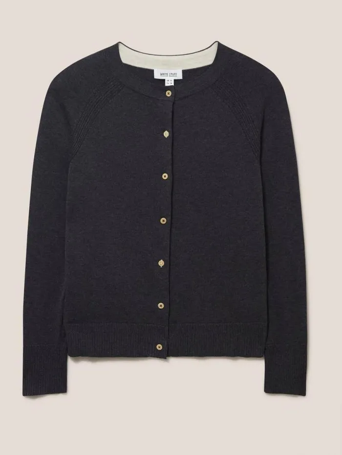 Women LULU CARDI Pure Black White Stuff Knitwear Women LULU CARDI Pure Black White Stuff Knitwear