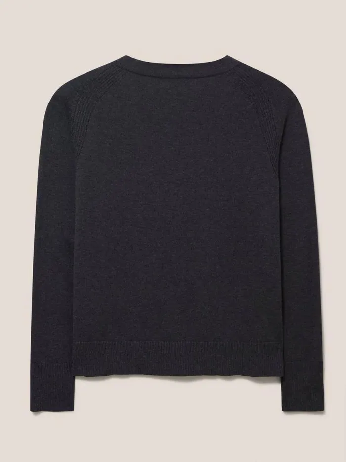 Women LULU CARDI Pure Black White Stuff Knitwear Women LULU CARDI Pure Black White Stuff Knitwear
