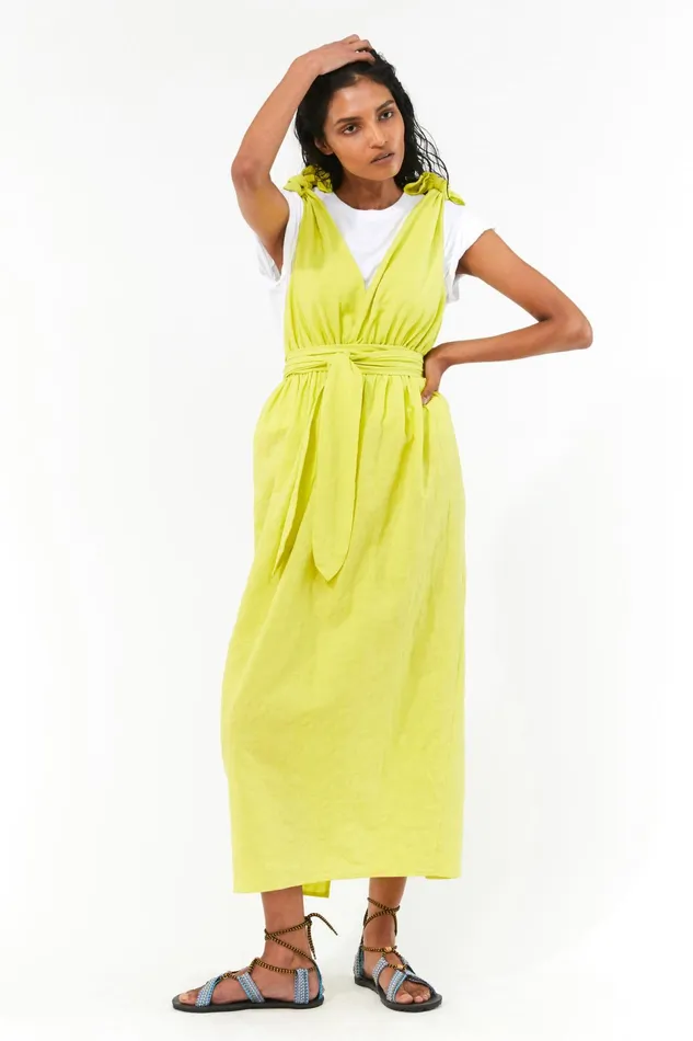 Women Mara Hoffman Dresses Calypso Dress Neon Green Women Mara Hoffman Dresses Calypso Dress Neon Green