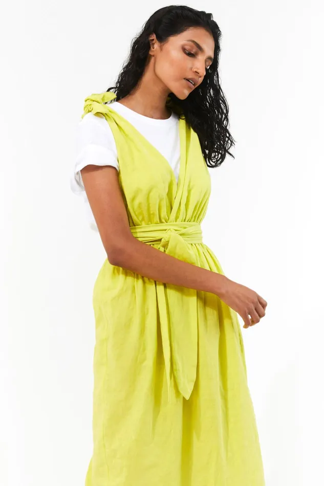 Women Mara Hoffman Dresses Calypso Dress Neon Green Women Mara Hoffman Dresses Calypso Dress Neon Green
