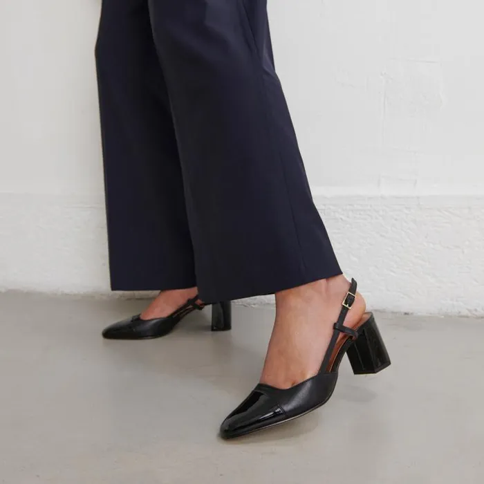 Women Mary Janes With Heels Black JONAK Slingbacks