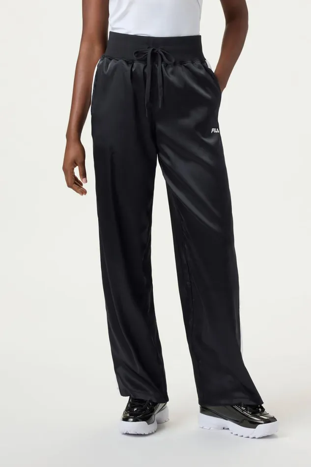 Women Matching Sets Fila Satin Track Pant 013 Blackwhite Women Matching Sets Fila Satin Track Pant 013 Blackwhite