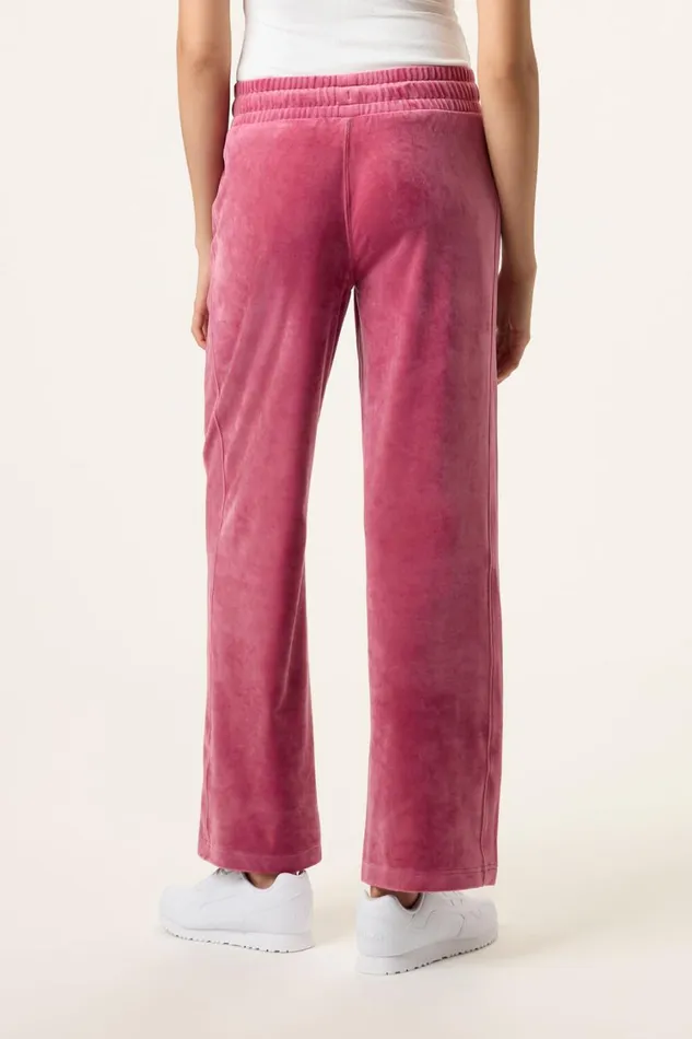 Women Matching Sets Fila Velocity Velour Wide Leg Pant 586 Malagaheather Rosegardenia
