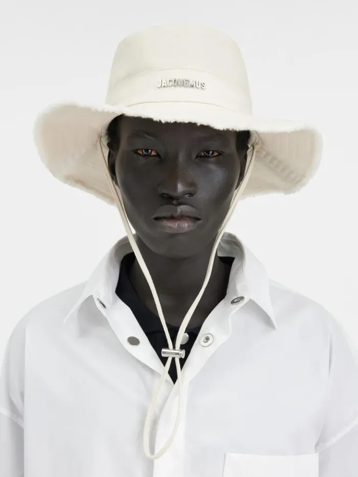 WomenMen Hats JACQUEMUS The Artichaut Bucket Hat Offwhite WomenMen Hats JACQUEMUS The Artichaut Bucket Hat Offwhite