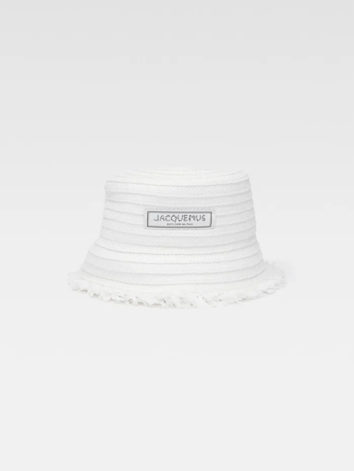WomenMen Hats JACQUEMUS The Bacino Bucket Hat White