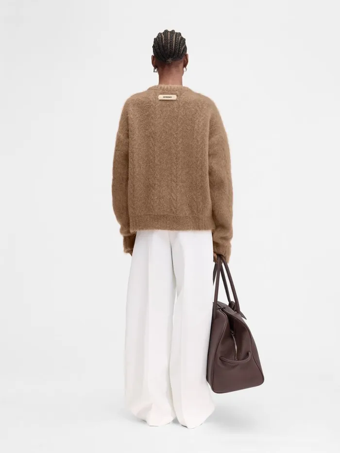 WomenMen Knits JACQUEMUS The Nuvola Sweater Camel WomenMen Knits JACQUEMUS The Nuvola Sweater Camel