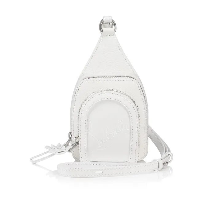 WomenMen Loubifunk Mini Crossbody Bag 8211 Grained Calf Leather And Smooth Calf Leather 8211 White Christian Louboutin Wallets and Small Accessories WomenMen Loubifunk Mini Crossbody Bag 8211 Grained Calf Leather And Smooth Calf Leather 8211 White Christian Louboutin Wallets and Small Accessories