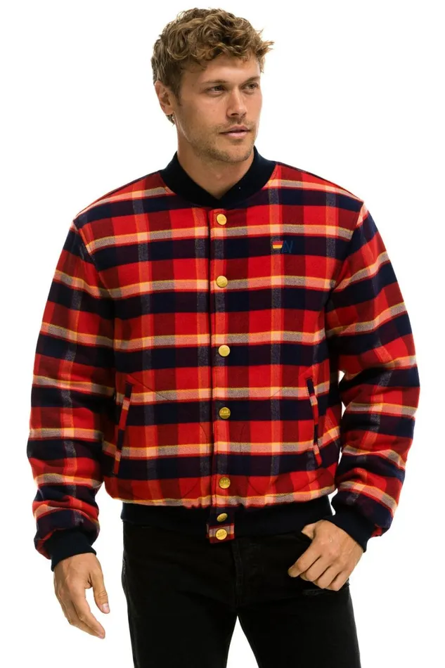 WomenMen Outerwear Aviator Nation PLAID UNISEX VARSITY JACKET 8211 RUGBY PLAID WomenMen Outerwear Aviator Nation PLAID UNISEX VARSITY JACKET 8211 RUGBY PLAID