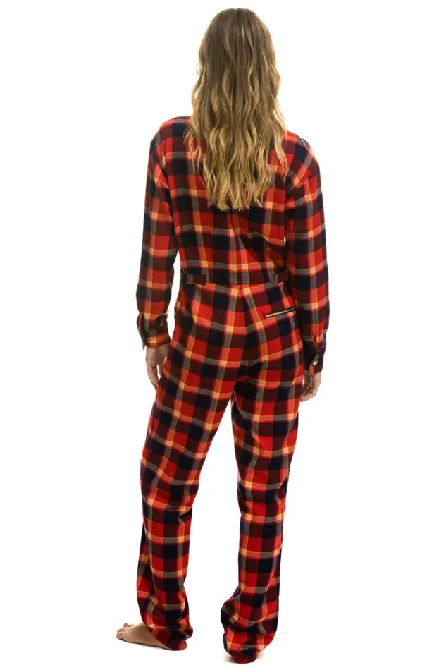 WomenMen Outerwear Aviator Nation UNISEX PLAID FLIGHT SUIT 8211 RUGBY PLAID