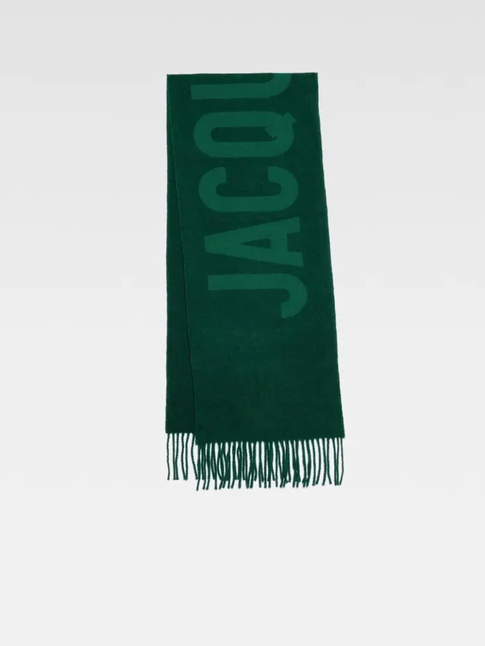 WomenMen Scarves Beanies and Gloves JACQUEMUS The Jacquemus Scarf Dark Green
