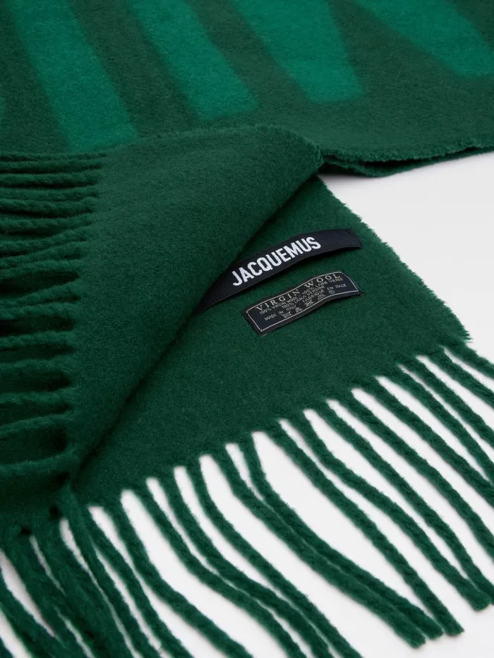 WomenMen Scarves Beanies and Gloves JACQUEMUS The Jacquemus Scarf Dark Green WomenMen Scarves Beanies and Gloves JACQUEMUS The Jacquemus Scarf Dark Green