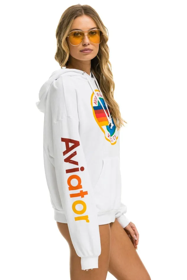 WomenMen Tops Aviator Nation AVIATOR NATION RELAXED PULLOVER HOODIE 8211 WHITE WomenMen Tops Aviator Nation AVIATOR NATION RELAXED PULLOVER HOODIE 8211 WHITE