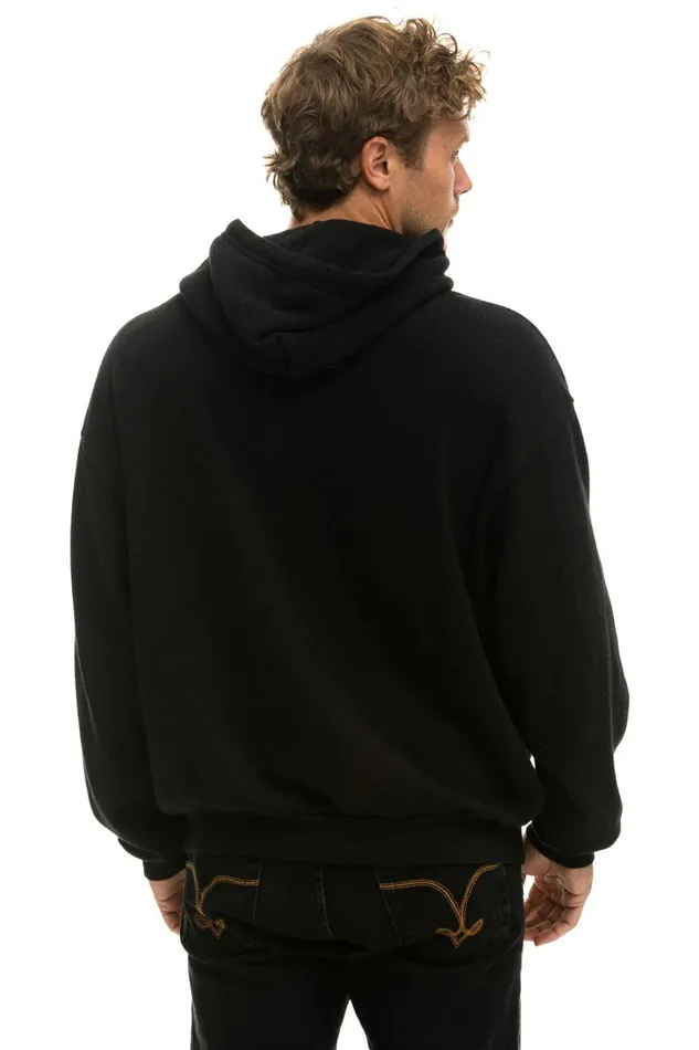 WomenMen Tops Aviator Nation BOLT GRADIENT RELAXED PULLOVER HOODIE 8211 BLACK BLUE WomenMen Tops Aviator Nation BOLT GRADIENT RELAXED PULLOVER HOODIE 8211 BLACK BLUE