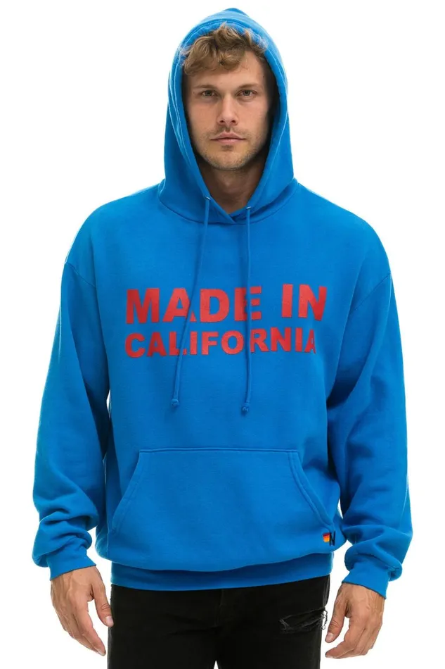 WomenMen Tops Aviator Nation MADE IN CALIFORNIA RELAXED PULLOVER HOODIE 8211 OCEAN WomenMen Tops Aviator Nation MADE IN CALIFORNIA RELAXED PULLOVER HOODIE 8211 OCEAN