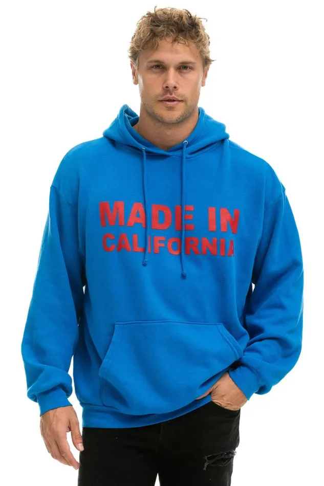 WomenMen Tops Aviator Nation MADE IN CALIFORNIA RELAXED PULLOVER HOODIE 8211 OCEAN WomenMen Tops Aviator Nation MADE IN CALIFORNIA RELAXED PULLOVER HOODIE 8211 OCEAN