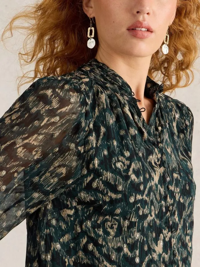 Women Mirabel Metallic Spot Top Black Multi White Stuff Tops and Tees