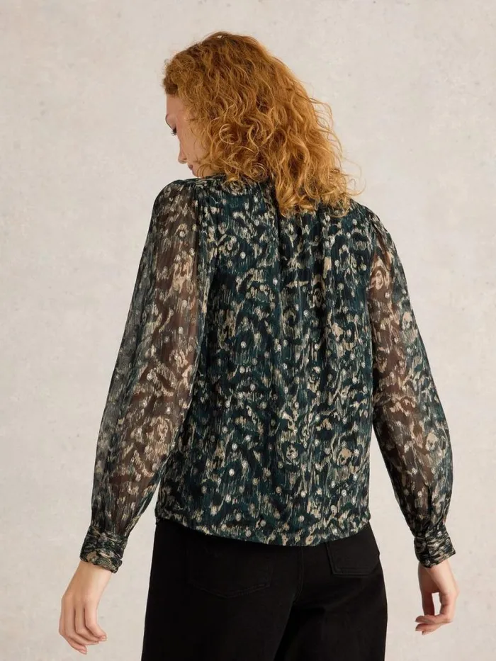 Women Mirabel Metallic Spot Top Black Multi White Stuff Tops and Tees