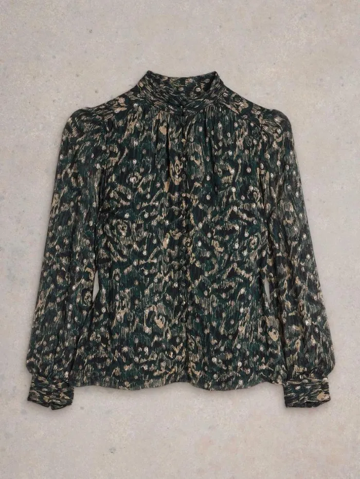 Women Mirabel Metallic Spot Top Black Multi White Stuff Tops and Tees