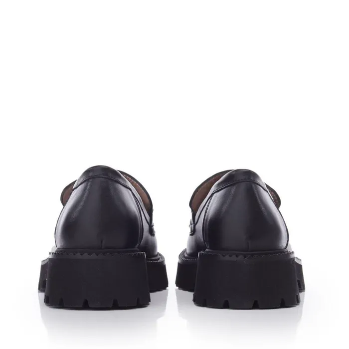 Women Moda In Pelle Brogues And Loafers Bsoleful BKeegan Black Leather