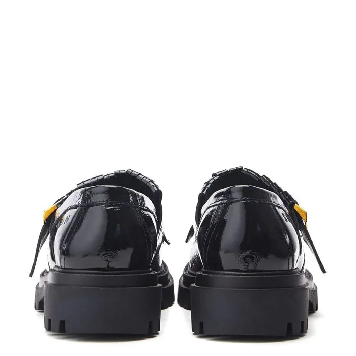 Women Moda In Pelle Brogues And Loafers Shoon Sh Arden Black Patent