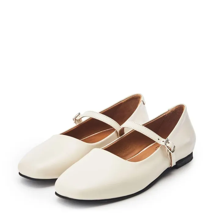 Women Moda In Pelle Flat And Ballerina Shoes Elyssian Off White Leather Women Moda In Pelle Flat And Ballerina Shoes Elyssian Off White Leather