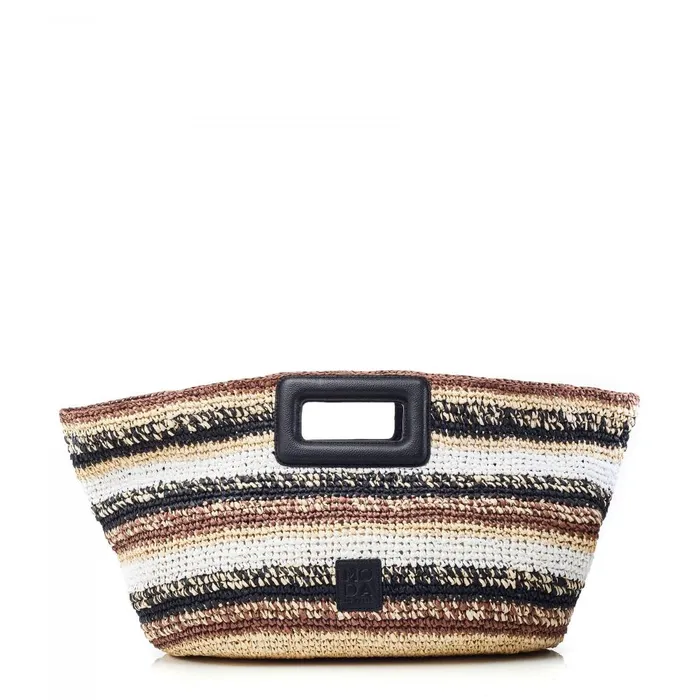 Women Moda In Pelle Tote Bags Sorrento Bag Black Raffia