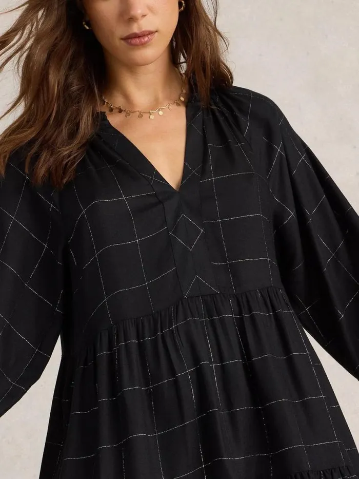 Women Orla Check Dress Black Multi White Stuff Dresses Women Orla Check Dress Black Multi White Stuff Dresses