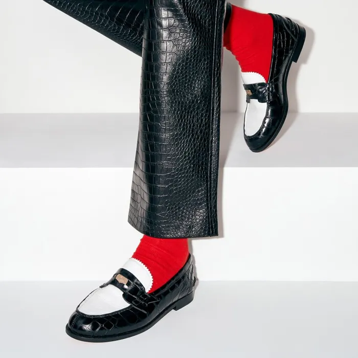 Women Penny Loafers 8211 Alligator Embossed Calf Leather 8211 White Christian Louboutin Flats and Loafers Women Penny Loafers 8211 Alligator Embossed Calf Leather 8211 White Christian Louboutin Flats and Loafers