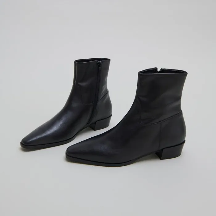 Women Pointedtoe Lowboots Black JONAK Ankle Boots Lowboots