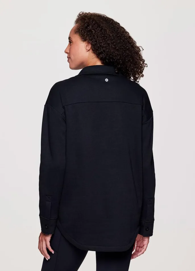 Women Prime Weekend Shirt Jacket Black RBX Active Jackets