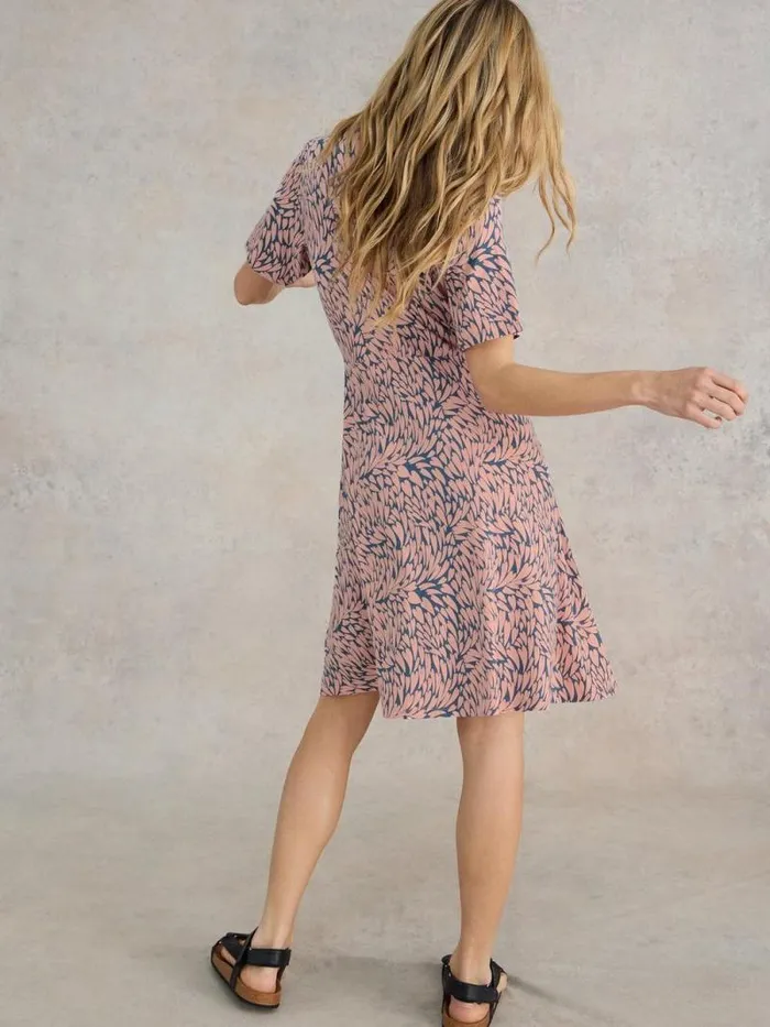 Women Ria Shirt Jersey Dress Pink Print White Stuff Dresses Women Ria Shirt Jersey Dress Pink Print White Stuff Dresses