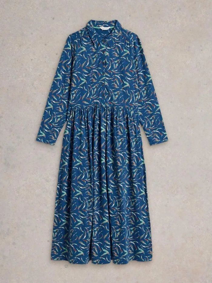 Women Rylee Jersey Shirt Dress Blue Print White Stuff Dresses Women Rylee Jersey Shirt Dress Blue Print White Stuff Dresses