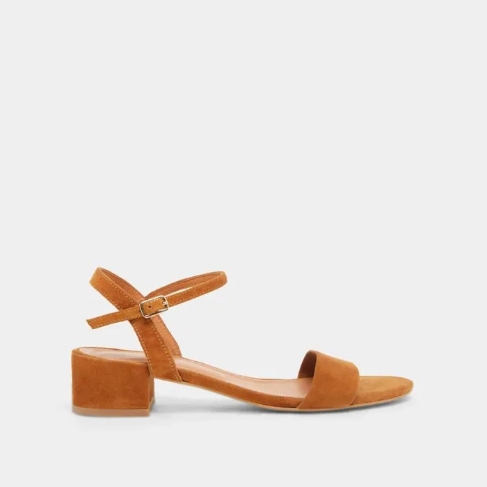 Women Sandals With Square Heel Cognac JONAK Sandals Women Sandals With Square Heel Cognac JONAK Sandals