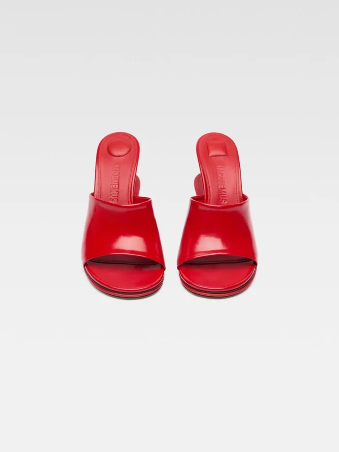 Women Shoes JACQUEMUS The Double Mules Red Women Shoes JACQUEMUS The Double Mules Red