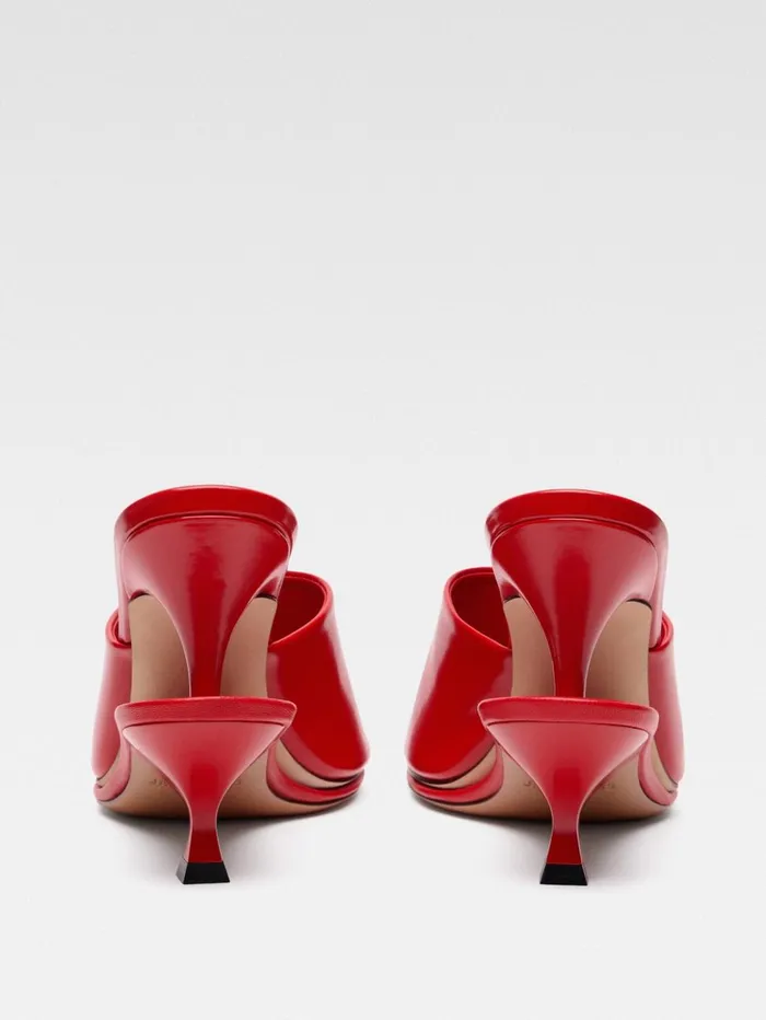 Women Shoes JACQUEMUS The Double Mules Red Women Shoes JACQUEMUS The Double Mules Red