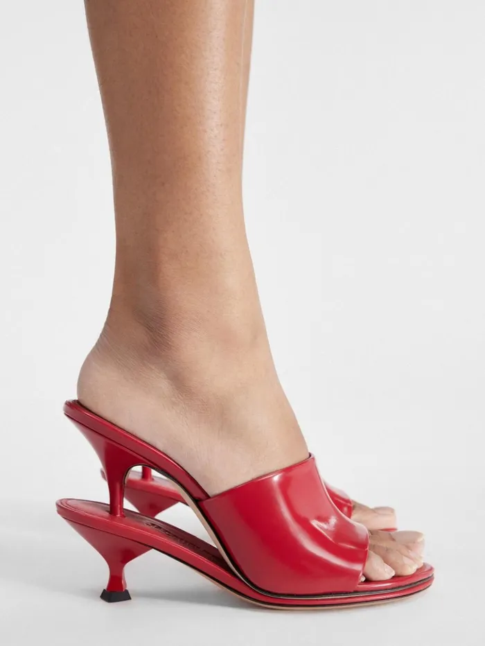 Women Shoes JACQUEMUS The Double Mules Red Women Shoes JACQUEMUS The Double Mules Red