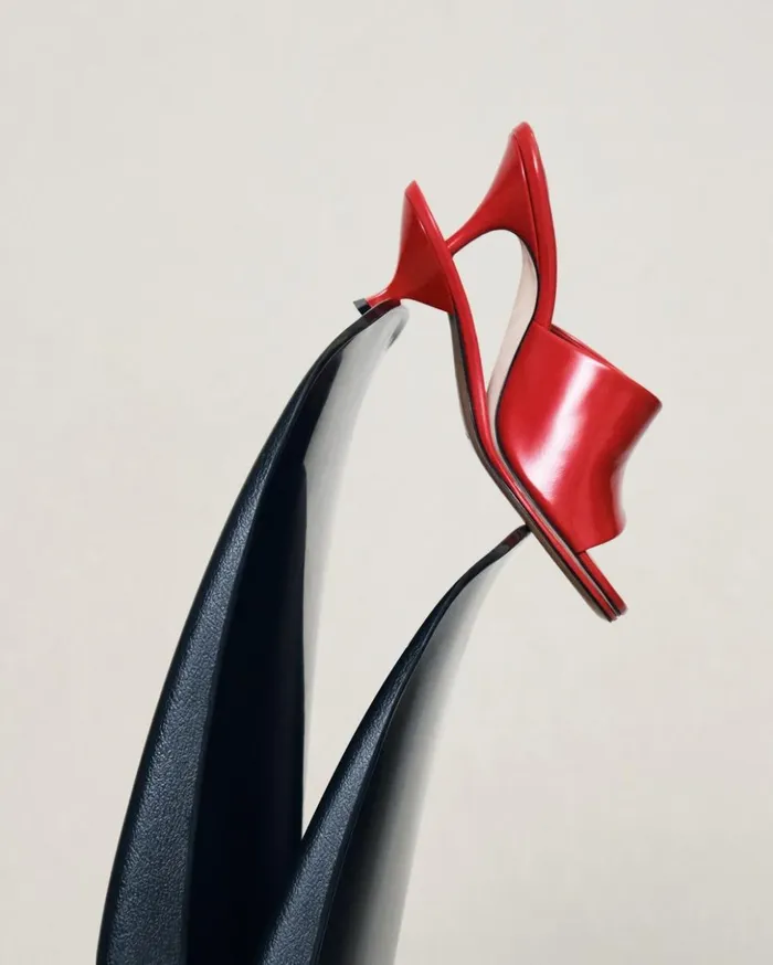Women Shoes JACQUEMUS The Double Mules Red Women Shoes JACQUEMUS The Double Mules Red