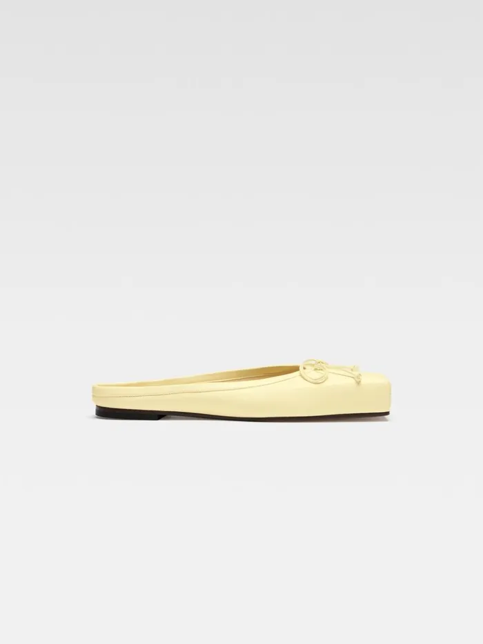 Women Shoes JACQUEMUS The Flat Ballet Mules Pale Yellow