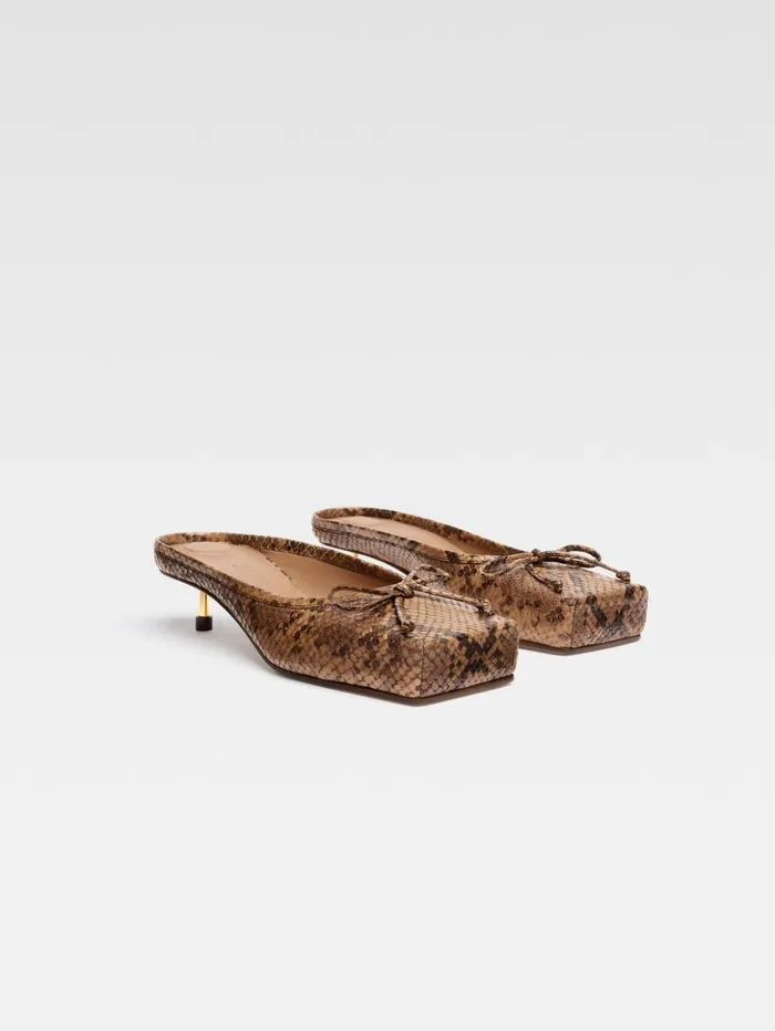 Women Shoes JACQUEMUS The Low Ballet Mules Light Brown Women Shoes JACQUEMUS The Low Ballet Mules Light Brown