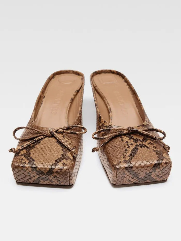 Women Shoes JACQUEMUS The Low Ballet Mules Light Brown Women Shoes JACQUEMUS The Low Ballet Mules Light Brown